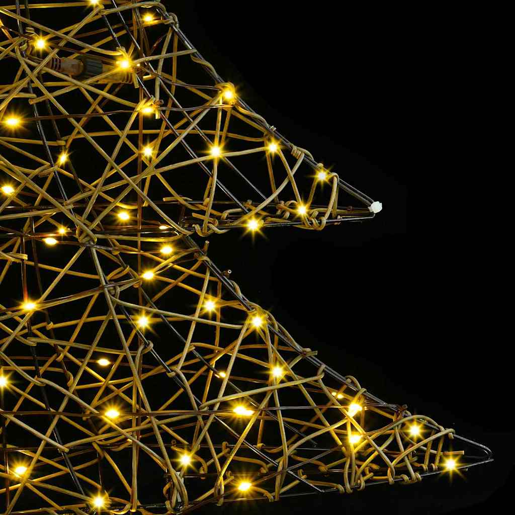 Christmas Tree with 120 LEDs Warm white 120 cm Rattan